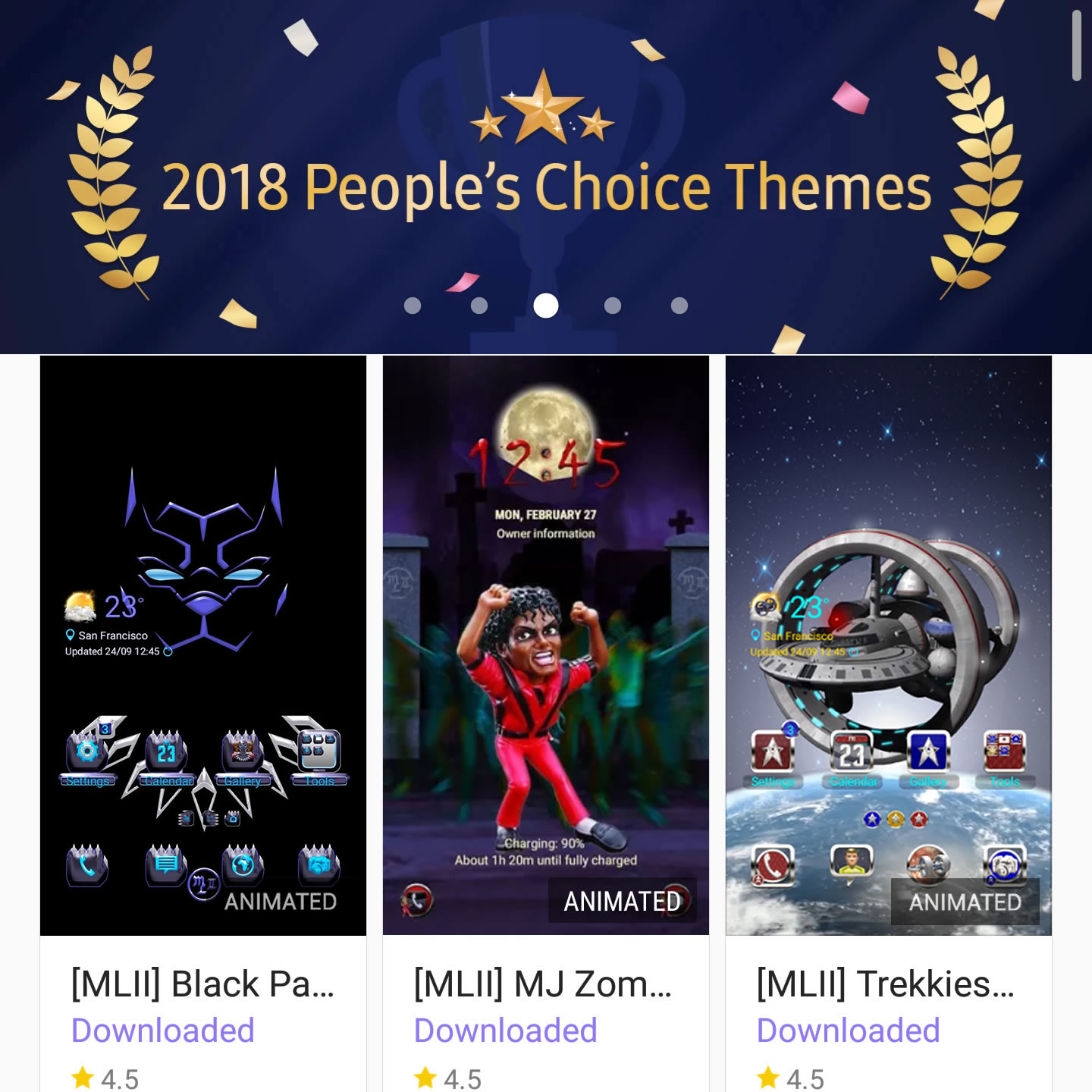 Samsung 2018 People's Choice Themes